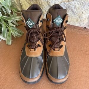 The Original Muck Boots Company Men's Apex Mid Zip Brown Rubber Boots Size 11